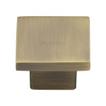 M Marcus Heritage Brass Classic Square Design Cabinet Knob 40mm